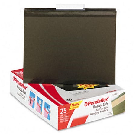 Officespace Ready-Tab Reinforced Hanging File Folder- Standard Green - Letter Size OF3334968